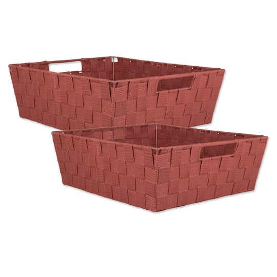 DII® Nylon Basketweave Trapezoid Bin Set